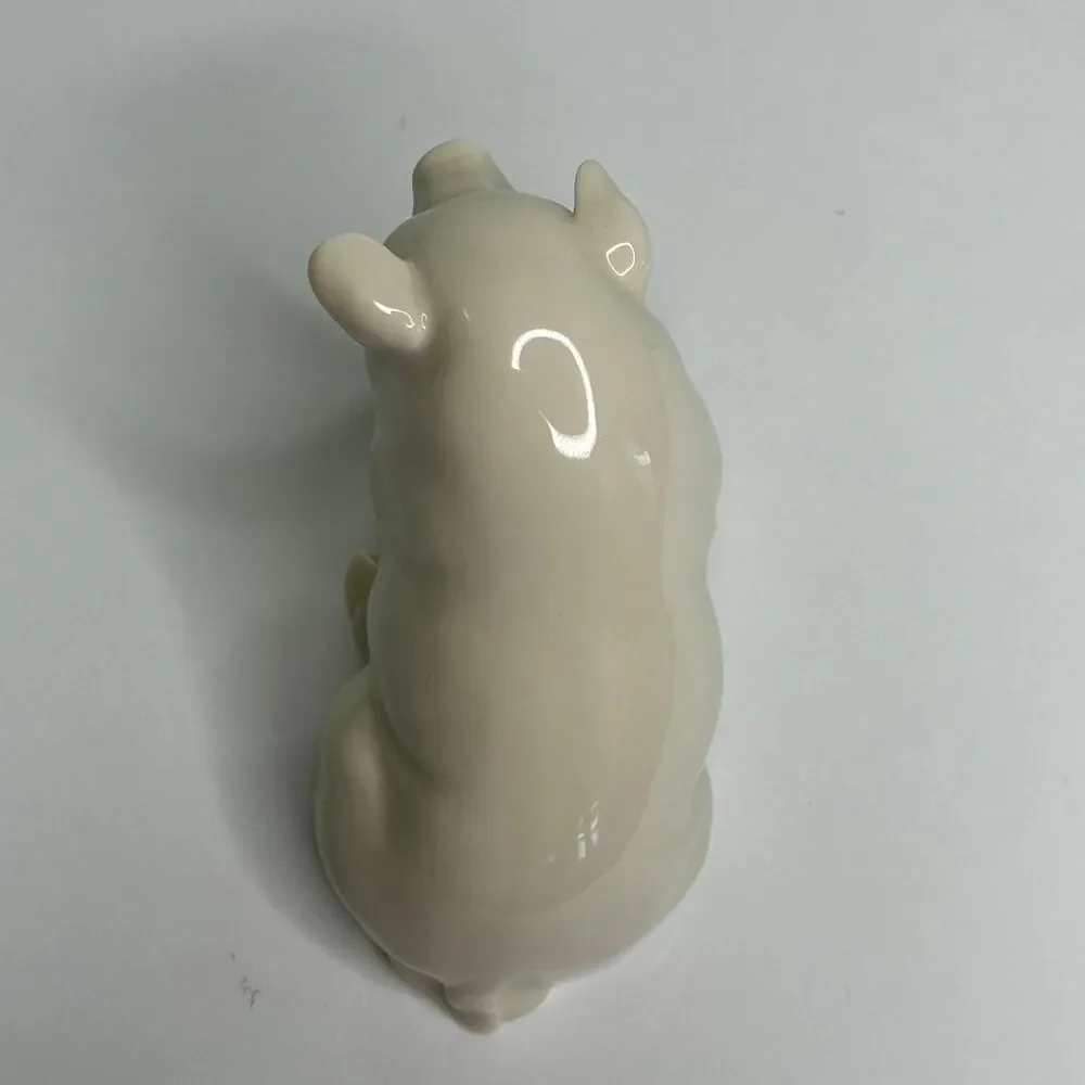 Vintage Belleek Pottery Porcelain Pig Figurine: 2